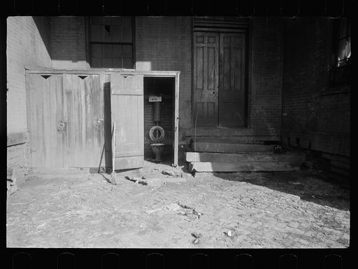 Tier of outhouses by the old schoolhouse, Hamilton County, Ohio