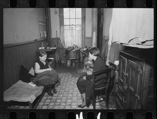 Tenement bedroom and kitchen, Hamilton Co., Ohio