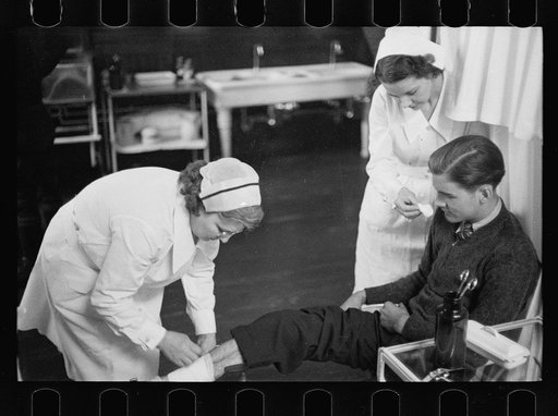 Untitled photo, possibly related to: Hospital and first aid station. Berwyn, Maryland