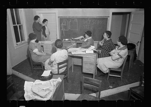 Dressmaking group, Westmoreland Homesteads, Mount Pleasant, Westmoreland County, Pennsylvania
