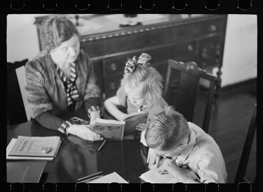 Untitled photo, possibly related to: Westmoreland Homesteads, Mount Pleasant, Westmoreland County, Pennsylvania. Home schooling