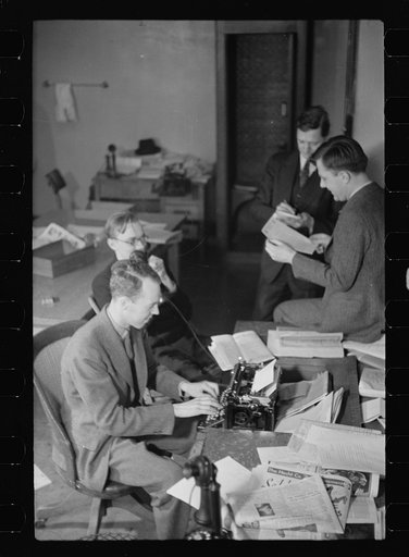 Untitled photo, possibly related to: Pressroom, Department of Agriculture, Washington, D.C.