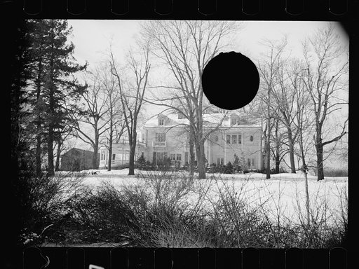 Untitled photo, possibly related to: Sign on farmhouse, bedspring fence, Franklin Township, West New Brunswick, New Jersey