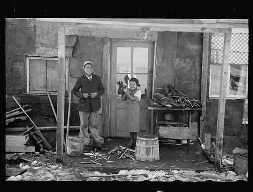 Untitled photo, possibly related to: Negro family in subdivision, Franklin Township, near Lincoln Highway, Bound Brook, New Jersey