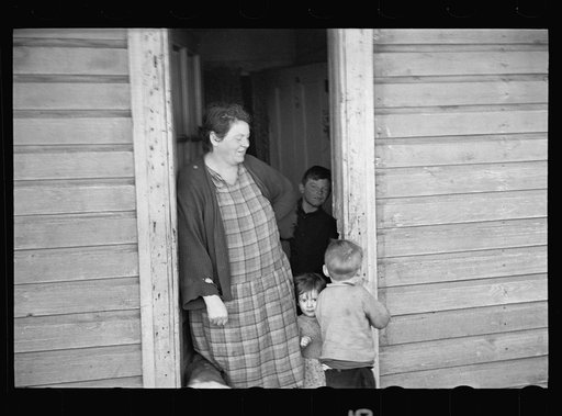Women and children at farm off Hamilton Road, Franklin Township, Bound Brook, New Jersey