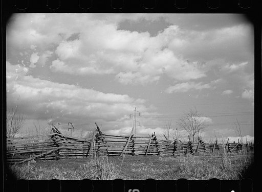Rail fence on road to Chattanooga, Tennesse
