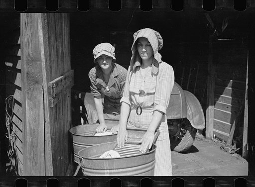 Untitled photo, possibly related to: Women washing clothes, Crabtree Recreational Project, near Raleigh, North Carolina