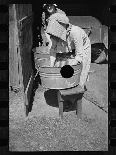 Untitled photo, possibly related to: Women washing clothes, Crabtree Recreational Project, near Raleigh, North Carolina