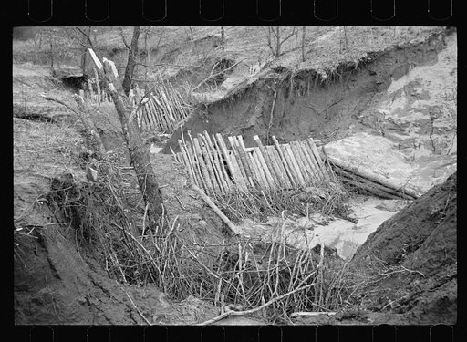 Untitled photo, possibly related to: Erosion control on Natchez Trace Project near Lexington, Tennessee