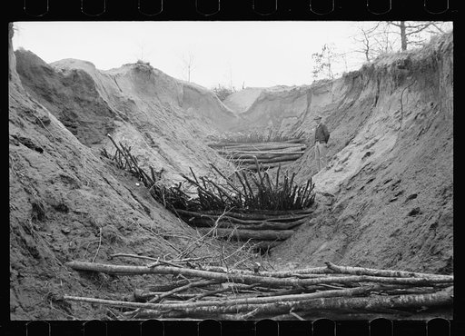 Untitled photo, possibly related to: Erosion control on Natchez Trace Project near Lexington, Tennessee