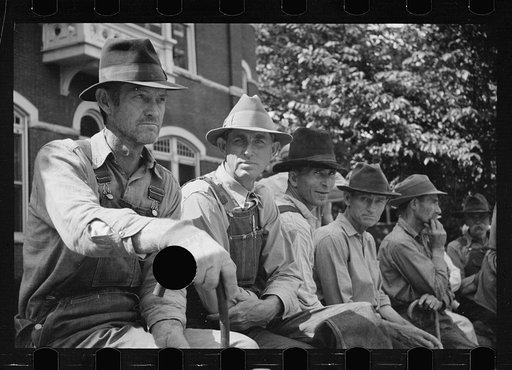 Untitled photo, possibly related to: Loafers' wall, by courthouse, Batesville, Arkansas