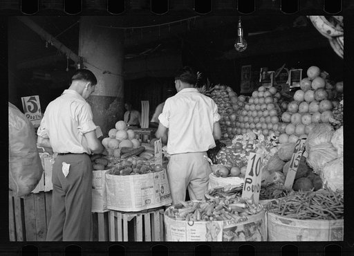 Marketplace in the French quarters of New Orleans, market for Resettlement Administration's rehabilitation clients