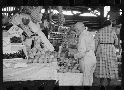 Untitled photo, possibly related to: Marketplace at New Orleans, scene of many rehabilitation clients' cash sales, Louisiana