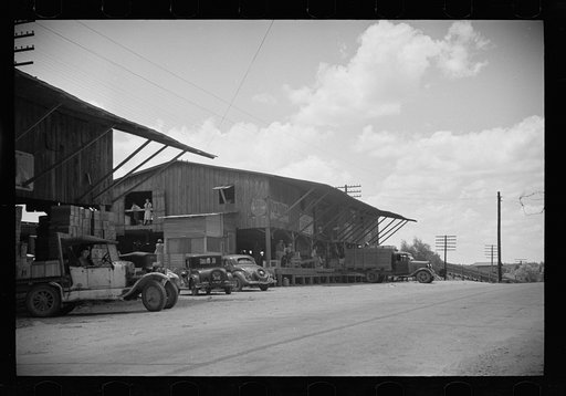 Untitled photo, possibly related to: Box factory which serves nearby truck farm area, Terry, Mississippi