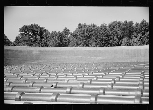 Tile sewer pipe to be used at Greenbelt, Maryland