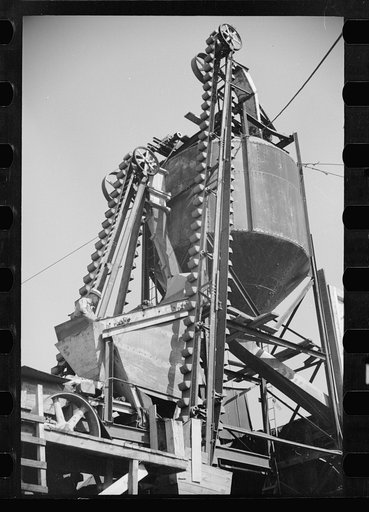 Cinder block plant which supplies cinder block for the Greenbelt Project, Maryland