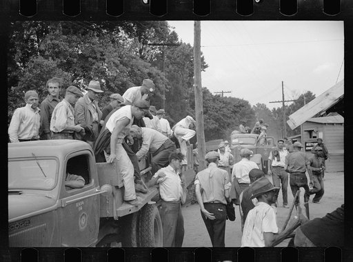 Men coming to work at Greenbelt, Maryland
