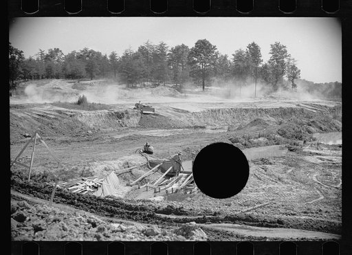 Untitled photo, possibly related to: Construction work on the disposal plant at Greenbelt, Maryland