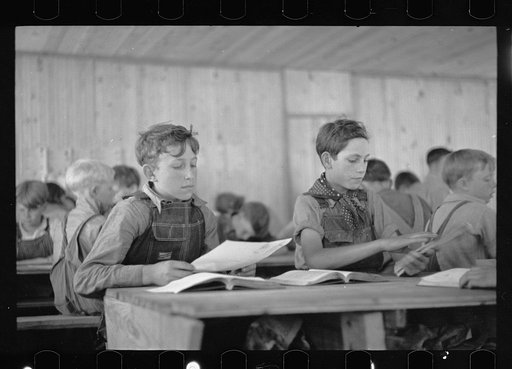 Untitled photo, possibly related to: School scene at Cumberland Mountain Farms (Skyline Farms) near Scottsboro, Alabama