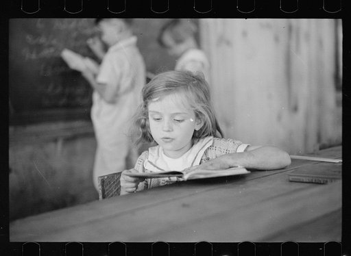 School scene at Cumberland Mountain Farms (Skyline Farms) near Scottsboro, Alabama