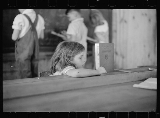 Untitled photo, possibly related to: School scene at Cumberland Mountain Farms (Skyline Farms) near Scottsboro, Alabama