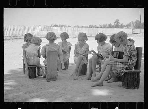 Untitled photo, possibly related to: School scene at Cumberland Mountain Farms (Skyline Farms) near Scottsboro, Alabama
