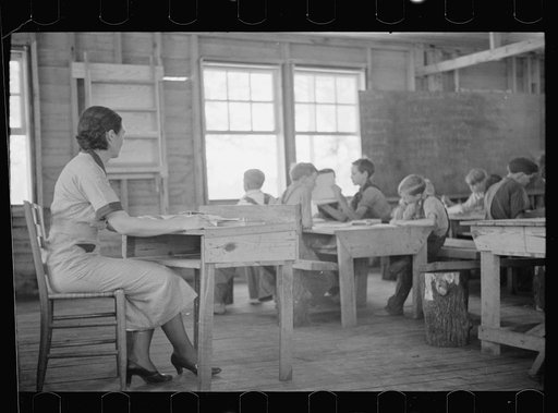 Untitled photo, possibly related to: School scene at Skyline Farms, near Scottsboro, Alabama
