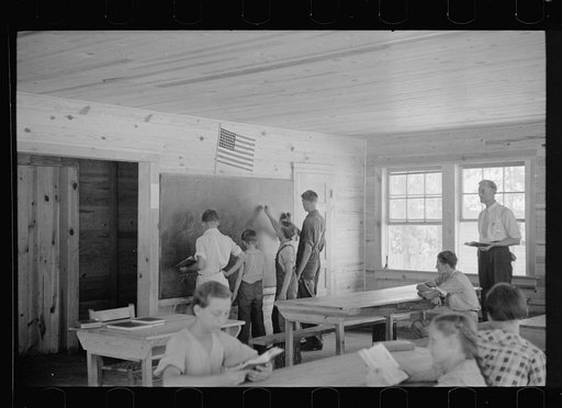 Untitled photo, possibly related to: School scene at Skyline Farms, near Scottsboro, Alabama