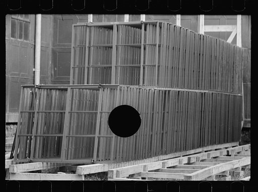 Untitled photo, possibly related to: Steel window frames, Greenbelt, Maryland