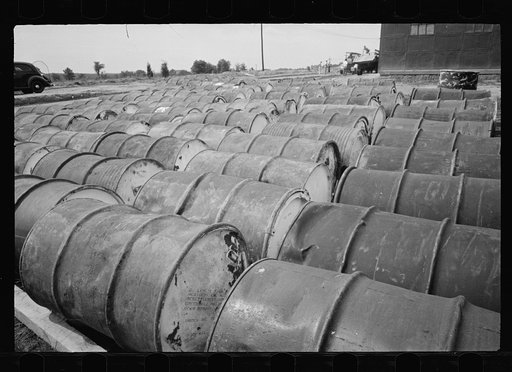 Barrels of tar, Greenbelt, Maryland