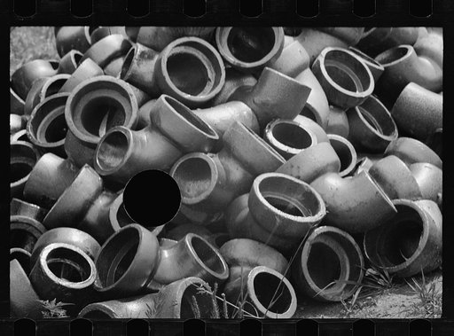 Untitled photo, possibly related to: Sewer pipe storage, Greenbelt, Maryland