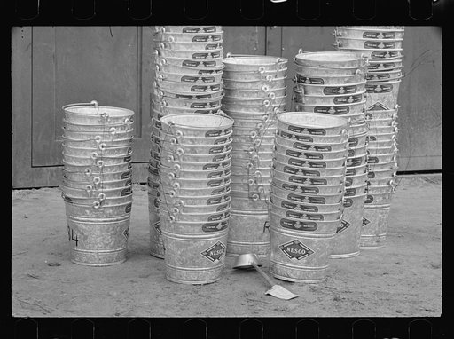 Galvanized tubs for use at Greenbelt, Maryland