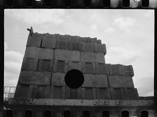 Untitled photo, possibly related to: Brick for building, Greenbelt, Maryland