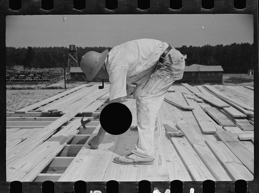 Untitled photo, possibly related to: Carpenter at Greenbelt, Maryland