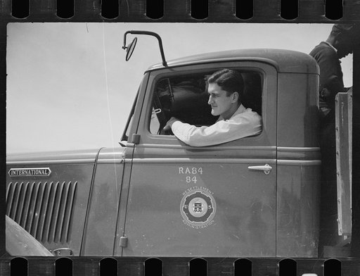 Resettlement truck at Greenbelt, Maryland