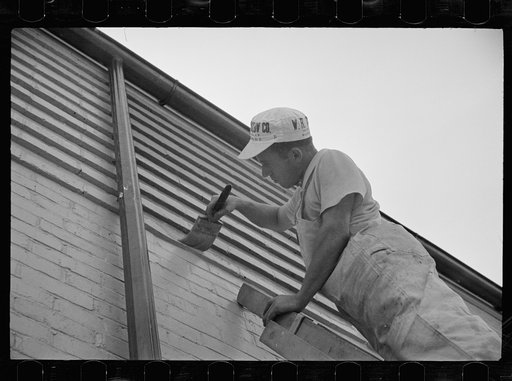 Untitled photo, possibly related to: Workmen at Greenbelt, Maryland