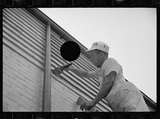 Untitled photo, possibly related to: Workmen at Greenbelt, Maryland