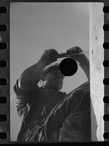 Untitled photo, possibly related to: Carpenter at Greenbelt, Maryland
