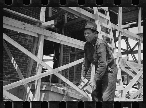 Untitled photo, possibly related to: Carpenter at Greenbelt, Maryland