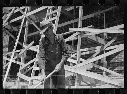 Untitled photo, possibly related to: Carpenter at Greenbelt, Maryland