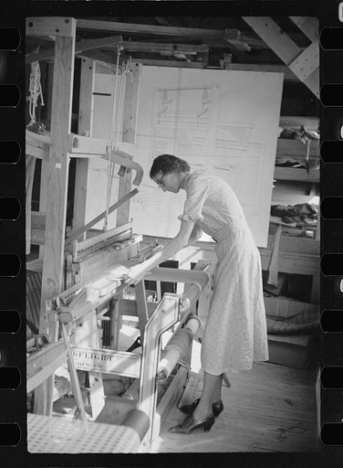 Weaving at the Tygart Valley Homesteads, West Virginia