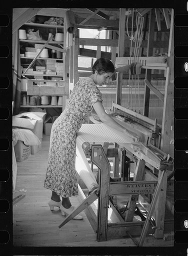 Weaving at the Tygart Valley Homesteads, West Virginia