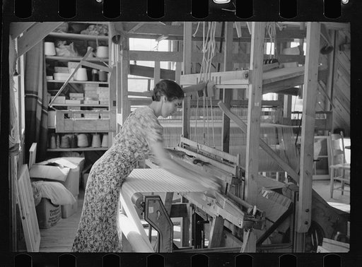 Untitled photo, possibly related to: Weaving at the Tygart Valley Homesteads, West Virginia