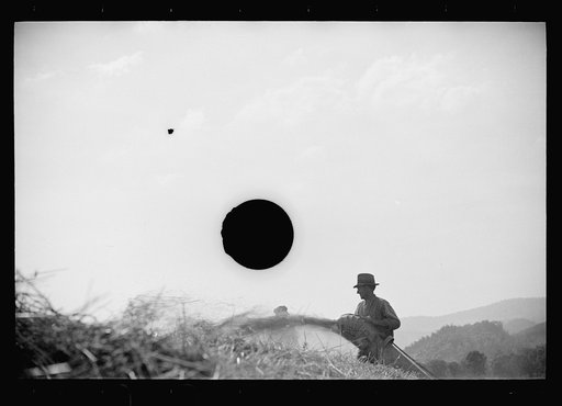 Untitled photo, possibly related to: Threshing, Tygart Valley, West Virginia