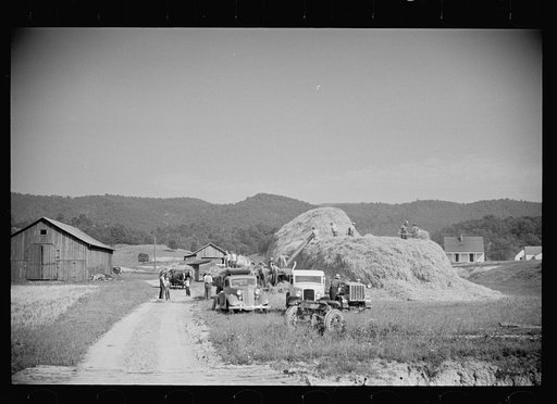 Untitled photo, possibly related to: Tygart Valley, West Virginia, threshing crew