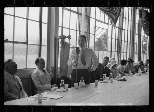 Untitled photo, possibly related to: Opening of garment factory, Hightstown, N.J.