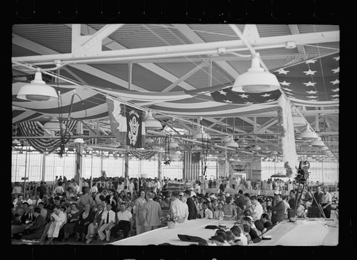 Untitled photo, possibly related to: Opening of garment factory, Hightstown, N.J.