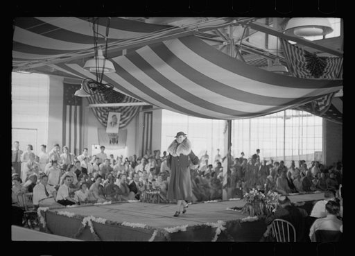 Untitled photo, possibly related to: Style show of the opening of garment factory, Hightstown, New Jersey