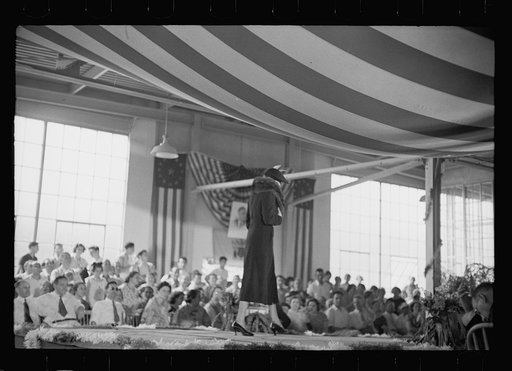 Untitled photo, possibly related to: Style show of the opening of garment factory, Hightstown, New Jersey