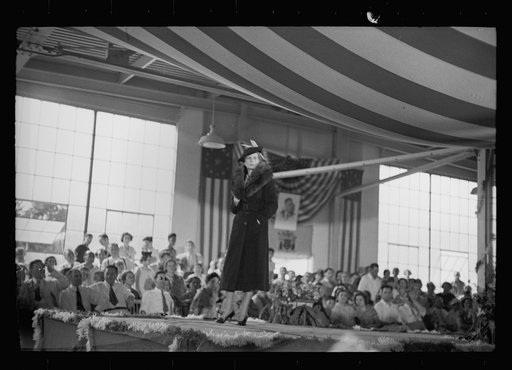 Untitled photo, possibly related to: Style show of the opening of garment factory, Hightstown, New Jersey